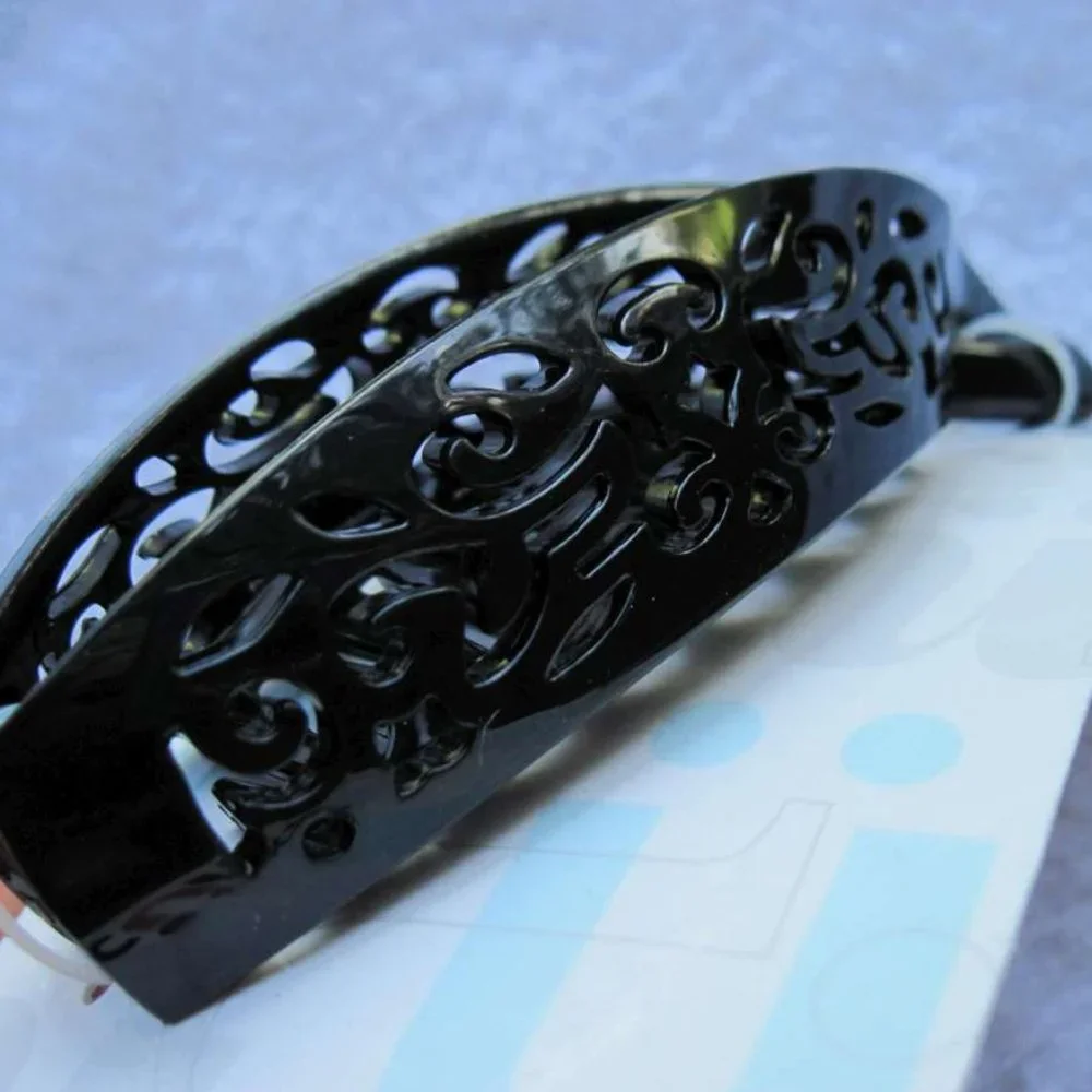 Scunci Design Tortoise Plastic Secure Hinged Open Banana Comb Hair Barrette Clip